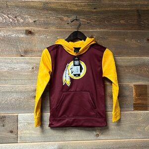 NWT NFL Washington Redskins Vtg Commanders Youth Kids Hoodie Size Small 6/7
